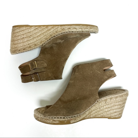 Vintage (no brand) Suede Wedge Espadrilles Sandals - Picture 2 of 7